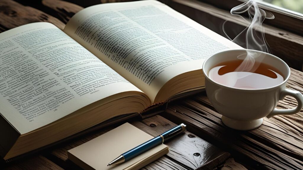 Espiritualidade: A Busca Interior Além das Religiões 3 Ambiente sereno para leitura e escrita, práticas que fomentam a Espiritualidade e o autoconhecimento.